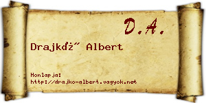 Drajkó Albert névjegykártya
