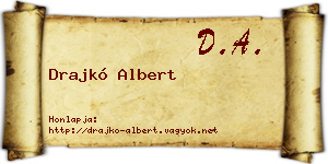 Drajkó Albert névjegykártya