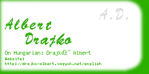 albert drajko business card